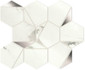Мозаика Marvel Statuario Supremo Platino Hex Shiny (A4WV) 25,1x29 керамическая