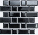 Мозаика PR 4595-44 керамика 29.1х29.4 см глянцевая чип 45х45, 45х95 мм, черный