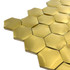 Мозаика Marble Mosaic Hexagon Web Gold 3D нержавеющая сталь 29х30.5 см чип 48х48 мм, золотой-oro-gold