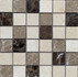 Мозаика Marble Mosaic Mix stone 1 Mat камень 30.5х30.5 см матовая чип 48х48 мм, коричневый, бежевый
