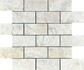 Мозаика Lumix White Brick Bone керамогранит 34.6x29.7 см полированная чип 48x98 мм, серый, белый, бежевый