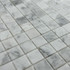 Мозаика Marble Mosaic Carrara white Mat камень 30х30 см матовая чип 23х23 мм, белый, серый