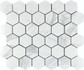 Мозаика Satuario Glacier 48 Hexagone mosaic 30.9х32.2 керамогранит Velsaa Mosaic полированная чип 48х48 мм, серый