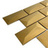 Мозаика Marble Mosaic Brick Rose Metal нержавеющая сталь 30х30 см 3D чип 48х98 мм, золотой-oro-gold