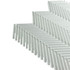 Мозаика Marble Mosaic Chevron White стекло 25.5х26 см полированная чип 10х48 мм белый