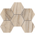 Мозаика BR01 Hexagon 25x28,5 полированная керамогранит, бежевый 67339