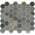 Мозаика Togama Sixties Grey 6 стекло 33х29.8 см глянцевая/матовая чип 50х44 мм, серый