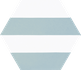 Керамогранит Hex. Porto Capri Aqua Codicer 22x25 матовый универсальный 58361