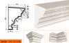 Лепнинапласт Карниз КВ-300/5 фасадный полистирол 2000х300х225 мм с покрытием эластичной шпатлёвкой PS-TechnoPlaster