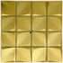 Мозаика Marble Mosaic Origami Gold нержавеющая сталь 30х30 см 3D чип 75х75 мм, золотой-oro-gold