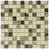 Мозаика Marble Mosaic Mix stone 1 Mat камень 30х30 см матовая чип 23х23 мм, бежевый, коричневый, черный