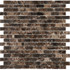 Мозаика SBW3308P камень 29x30.5 см полированная чип 15x15 мм, коричневый