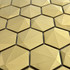 Мозаика Marble Mosaic Multishapes Hex нержавеющая сталь 30.5х30.5 см 3D чип 48х48 мм, золотой-oro-gold