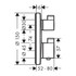 Термостат Hansgrohe Ecostat S для душа с запорным вентилем (внешняя часть)