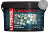 Затирка для плитки эпоксидная Litokol двухкомпонентный состав Starlike Evo S.115 Grigio Seta 1 кг 485150002