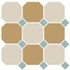 Керамогранит 4416+03 OCT13-B White 16 Yellow 03 /Turquoise 13 Dots 30x30 напольный матовый