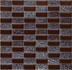 Мозаика SG-8029 стекло 29.8х29.8 см глянцевая чип 23х48 мм, коричневый