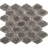 Мозаика Rombo Griggio керамика 25х22.9 см глянцевая чип 58x45 мм, серый