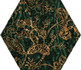 Декор Urban Colours Green Inserto Szklane Heksagon C 17.1x19.8 глянцевый керамический