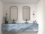 Керамогранит Bookmatch Onice Blue B Polished 160х320 Ascale полированный универсальная плитка 10875-0003