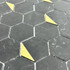 Мозаика Marble Mosaic Hexagon Nero Marquina Gold Pol камень 29.8х30.5 см полированная чип 48х48 мм, черный