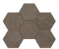 Мозаика GB03 Hexagon 25x28,5 керамогранит матовая, серый
