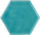 Плитка универсальная Amadis Fine Tiles Art Deco Glossy on Mesh Aqua Marine (7,9x9,1-16pz) 32x28, глянцевая керамическая