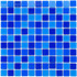 Мозаика стеклянная Aquaviva Сristall Jamaika темная DCM301 30х30 см глянцевая чип 25х25 мм, голубой, синий 017387