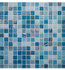 Мозаика ML42041 стекло 32.7х32.7 см глянцевая чип 20x20 мм, синий, голубой