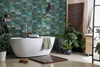 Керамогранит Вулкан Зеленый 11,5x23 (0,5) Nanda Tiles Ательер рельефный (рустикальный), сатинированный универсальная плитка 00000089701