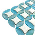 Мозаика Marble Mosaic Sichis Aqua стекло+керамика 28.8х28.8 см полированная, белый, голубой