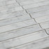 Мозаика Pixmosaic PIX 341 Bianco Carrara, Concave, чип 30х151 мм, сетка 305х318х12 мм, матовая мрамор серый