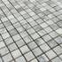Мозаика Marble Mosaic Carrara Sivec Pol камень 30.5х30.5 см полированная чип 15х15 мм, серый, белый