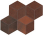 Мозаика Blaze Corten Mosaico Esagono Matt (A0UP) 30x35 Неглазурованный керамогранит