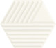 Настенная плитка Woodskin Bianco Heksagon Struktura C 17.1x19.8 матовая керамическая