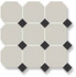 Керамогранит Top Cer 4416 OCT14-1Ch White Octagon 16/Black Dots 14 30x30 напольный матовый