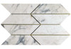 Мозаика Mk.TrapezePatWhLp 18.5х32.2 керамогранит лаппатированная, белый, серый