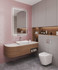 Настенная плитка Liguria Pink 7.5x30 Decocer глянцевая керамическая С0005600