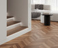 Керамогранит Wood Canarium Chevron M Тёмно-бежевый 60х120 матовый карвинг Laparet универсальная плитка х9999311149