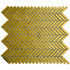 Мозаика Marble Mosaic Chevron Gold стекло 30х30 см глянцевая чип 10x40 мм, золотой-oro-gold