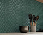 Настенная плитка 3D Bars Diamond Emerald Gloss 12.5х25 Wow 3d, глянцевая, рельефная (структурированная) керамическая УТ-00048727