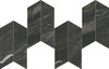 Мозаика Marvel Diva Black Tempest Mosaico Chevron Velvet 17.5х46.3 см  керамогранит Atlas Concorde Italy сатинированная, черный AYD5
