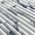 Мозаика Marble Mosaic Lilac Bars 305*305 15x151x12 мрамор 30.5х30.5 см матовая чип 15х151 мм белый, серый