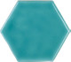 Плитка универсальная Amadis Fine Tiles Art Deco Glossy on Mesh Aqua Marine (7,9x9,1-16pz) 32x28, глянцевая керамическая