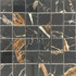 Мозаика Velsaa Alcantro Nero Mosaic 30х30 керамогранит полированная чип 5х5 мм, бежевый, черный