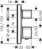 Термостат Hansgrohe Ecostat E для душа с запорным  вентилем (внешняя часть)