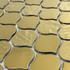 Мозаика Marble Mosaic Arabesco Gold стекло 27.5х28 см глянцевая чип 52x52 мм, золотой-oro-gold