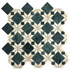 Мозаика Marble Mosaic Cleopatra мрамор 32.4х32.4 см полированная белый, зеленый