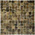 Мозаика Marble Mosaic Emperador dark Pol камень 30х30 см полированная чип 23х23 мм, коричневый, темно-коричневый