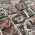 Мозаика Marble Mosaic Rosso Levanto Pol камень 30.5х30.5 см полированная чип 48х48 мм, коричневый, темно-коричневый